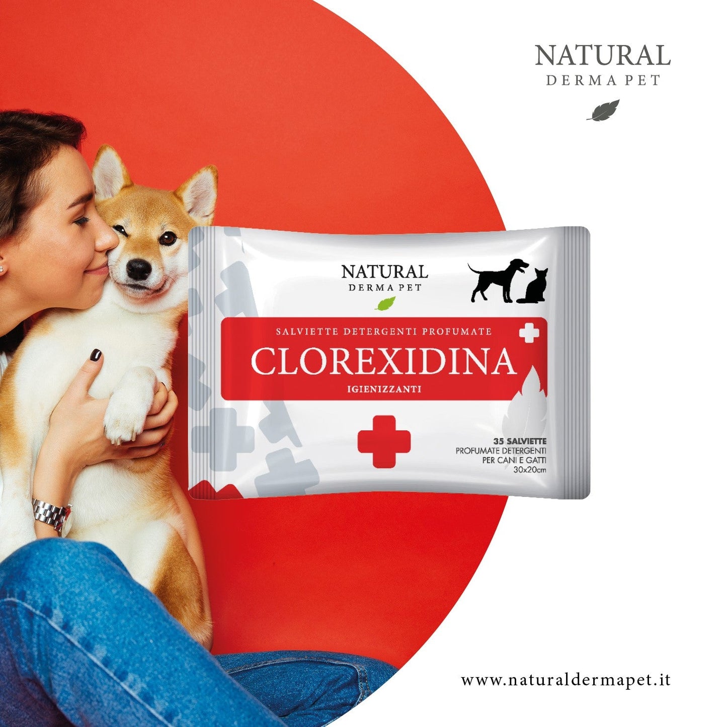 Wet Dog & Cat Wipes with Chlorhexidine for Coat Hygiene