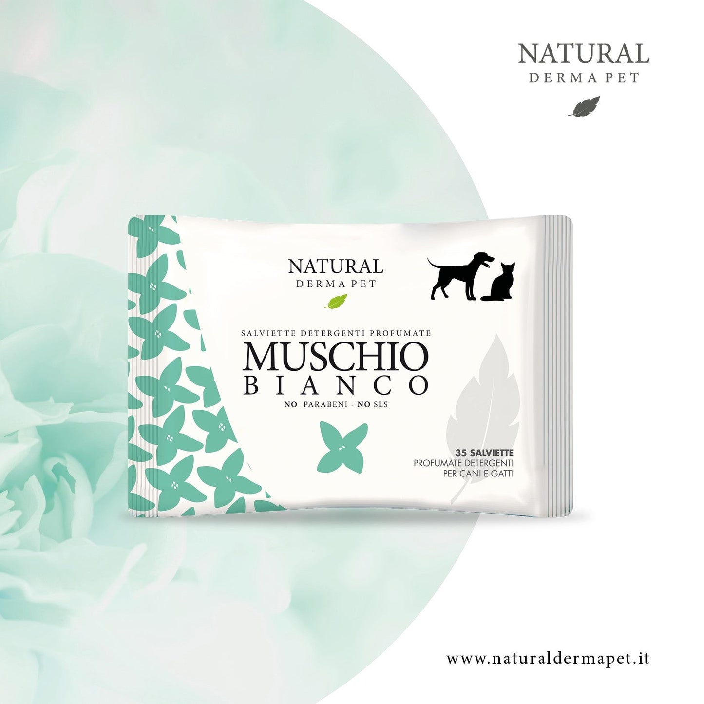 Wet Dog & Cat Wipes for Coat with White Musk Scent