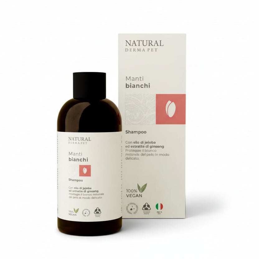 Szampon dla psa białej sierści z olejem jojoba i żeń-szeniem