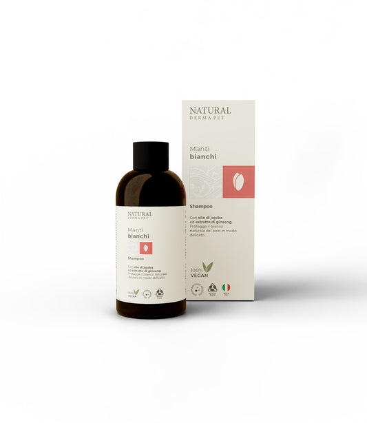 Dog Shampoo White Coats with Jojoba Oil and Ginseng