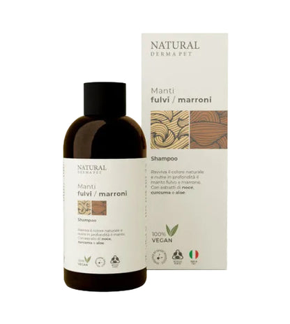 Natural Derma Pet Brown Coat Dog Shampoo Gentle Cleansing