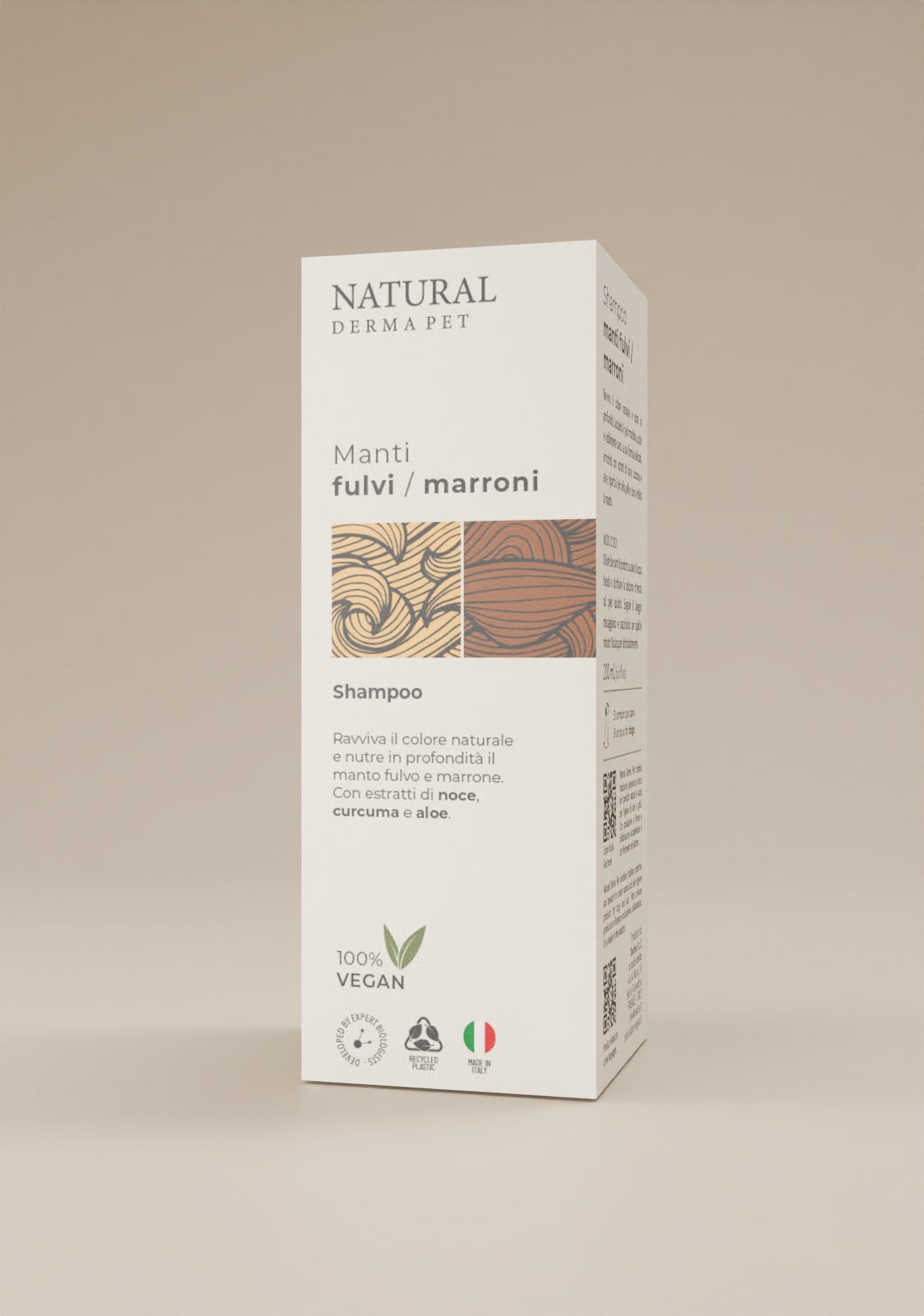 Natural Derma Pet Brown Coat Dog Shampoo Gentle Cleansing