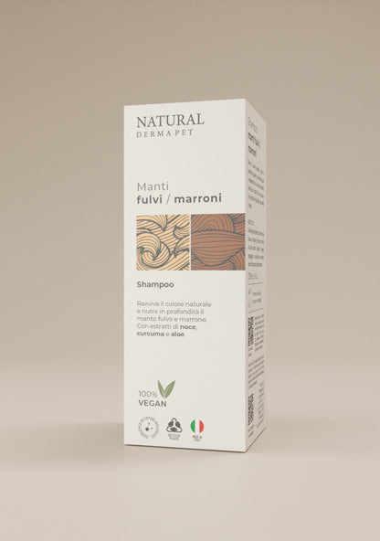 Natural Derma Pet Brown Coat Dog Shampoo Gentle Cleansing