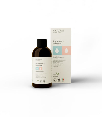 Pet Shampoo + Conditioner 2in1 – Gentle Cleansing & Deep Nourishment for All Coat Types