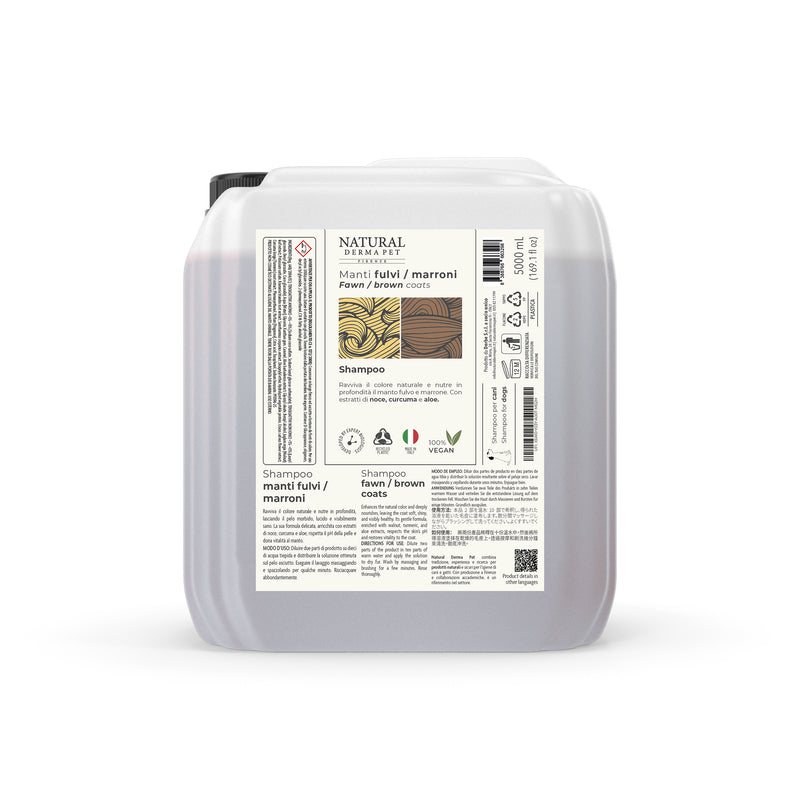 Natural Derma Pet Brown Coat Dog Shampoo Gentle Cleansing