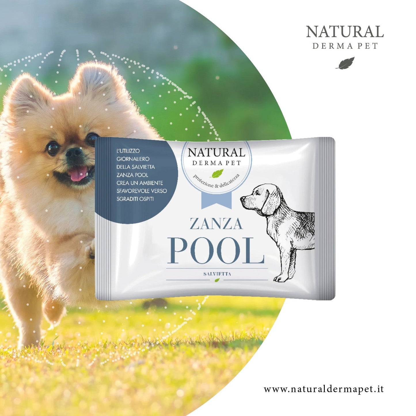 Wet Dog & Cat Wipes for Coat – Insect Repellent with Essential Oils – 35pcs