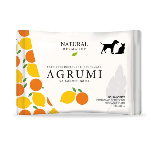 Wet wipes for dogs and cats with citrus fruits scent – 35pcs
