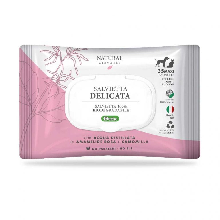 Sensitive skin fragrance-free pet wipes for dogs and cats – 35 pack