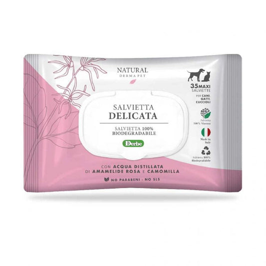 Sensitive skin fragrance-free pet wipes for dogs and cats – 35 pack