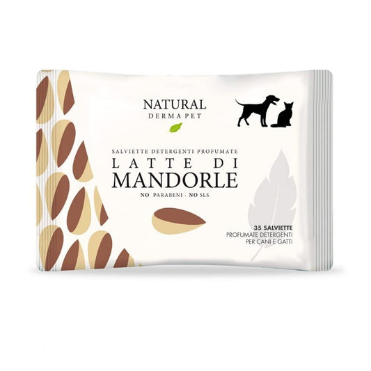 Wet dog and cat wipes with almond milk scent for coat care – 35pcs