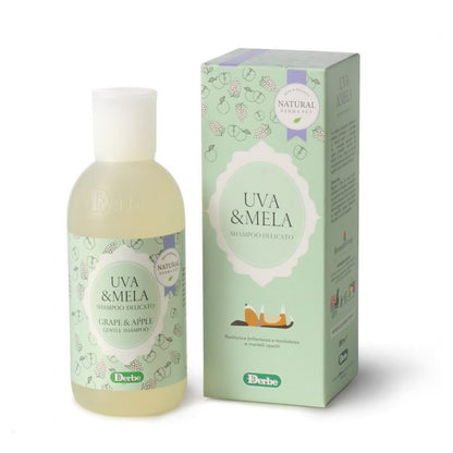 Dog shampoo with grape and apple for shine and softness